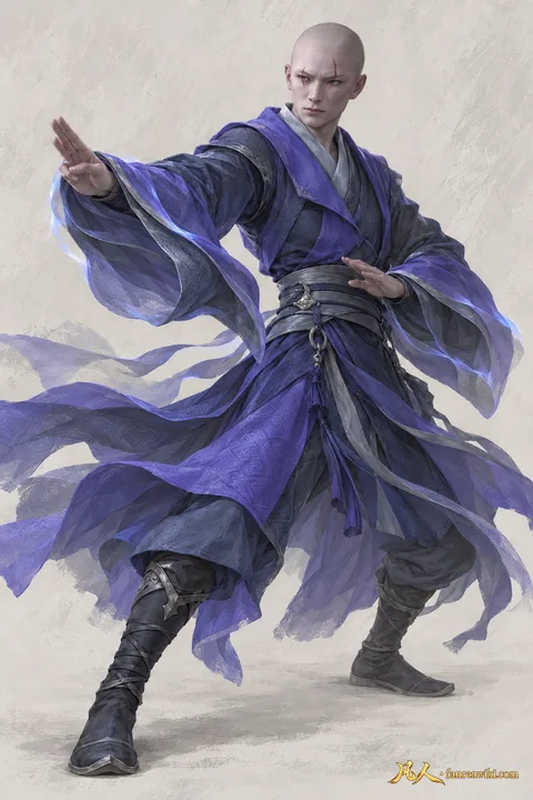 封岳 · 自然行动／斗法姿态 · AI 生成