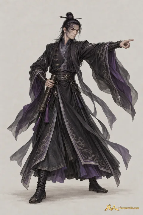 葛天豪 · 人界篇 · 阴罗宗 · 魔修 · 动作 · AI 生成