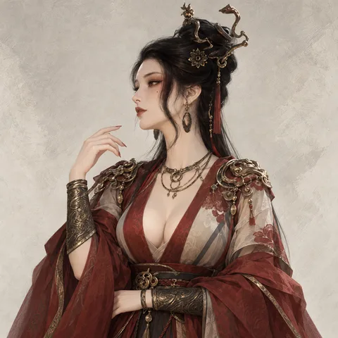 红粉骷髅·女修 · 参考图常态 · AI 生成