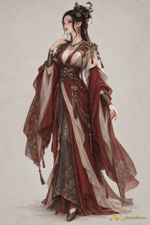 红粉骷髅·女修 · 参考图常态 · AI 生成