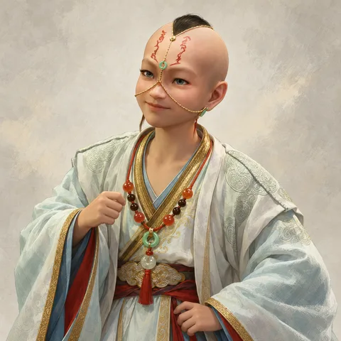 火龙童子 · 参考图常态 · AI 生成