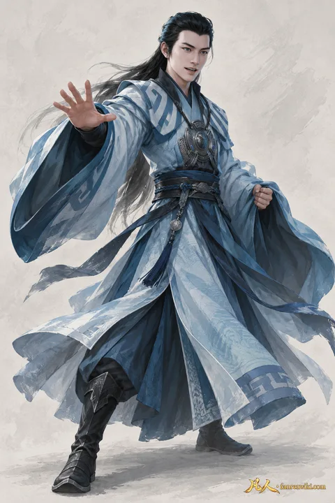 胡月 · 自然行动／斗法姿态 · AI 生成