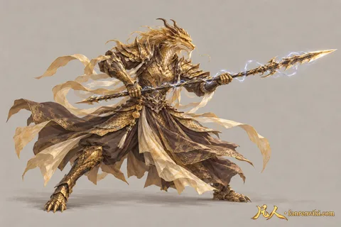 金蛟王 · 人界篇 · 外星海 · 十级蛟龙妖修 · 动作 · AI 生成