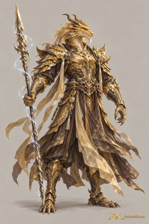 金蛟王 · 人界篇 · 外星海 · 十级蛟龙妖修 · 主立绘 · AI 生成