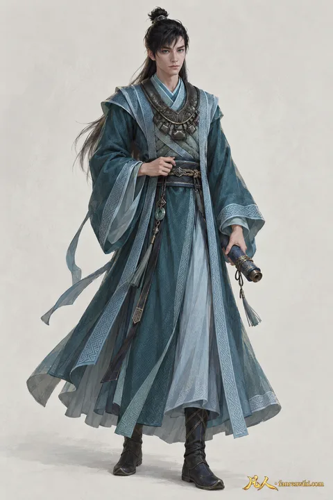 金青 · 参考图常态 · AI 生成