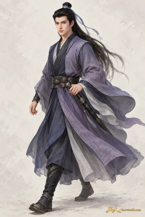 厉飞雨 · 自然行动／斗法姿态 · AI 生成