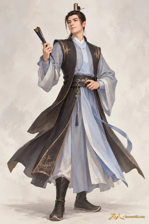 陆师兄 · 自然行动／斗法姿态 · AI 生成