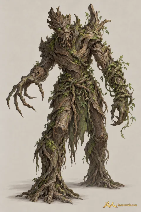 木魁 · 人界篇 · 昆吾山 · 木系妖物 · 主立绘 · AI 生成