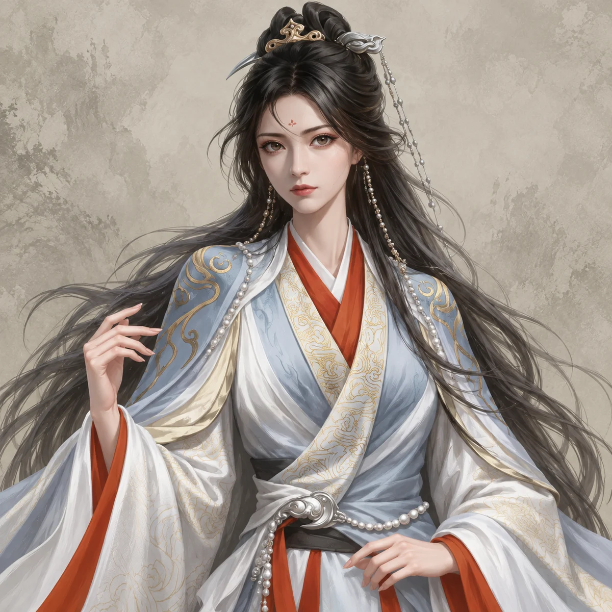 南宫婉 · 元婴期 · 落云宗常服 · AI 生成
