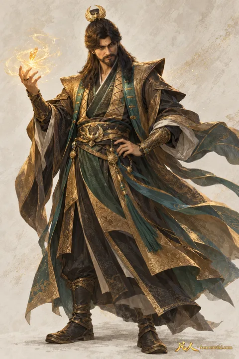 南陇侯 · 自然行动／斗法姿态 · AI 生成