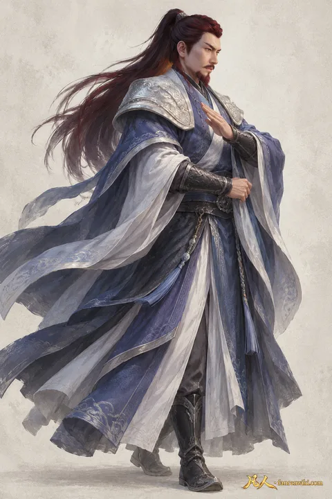 燕家老祖 · 自然行动／斗法姿态 · AI 生成