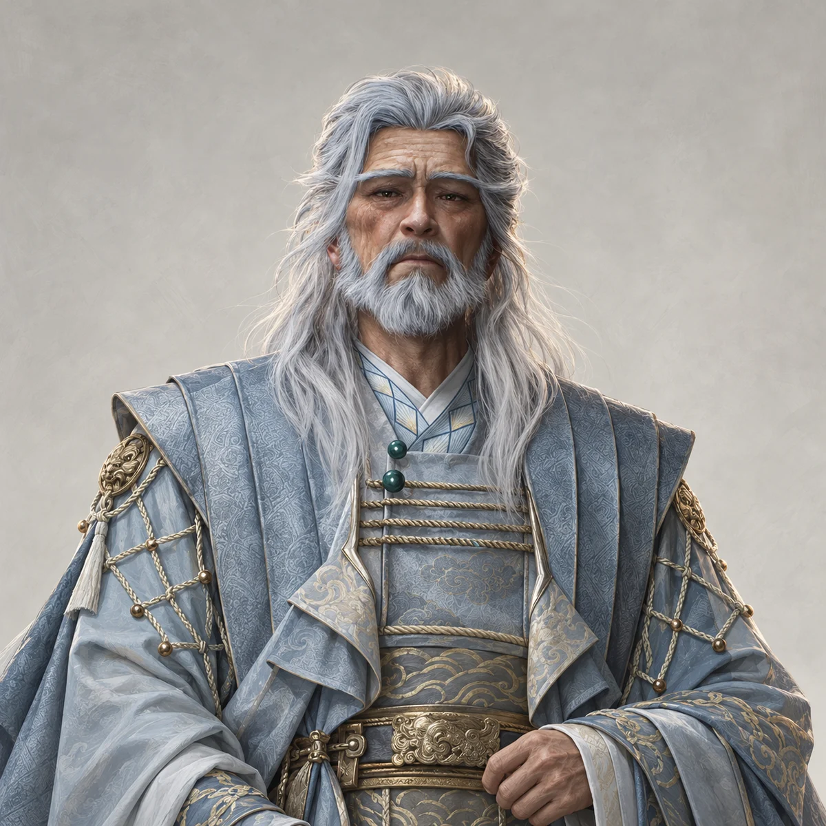 云姓老者 · 参考图常态 · AI 生成